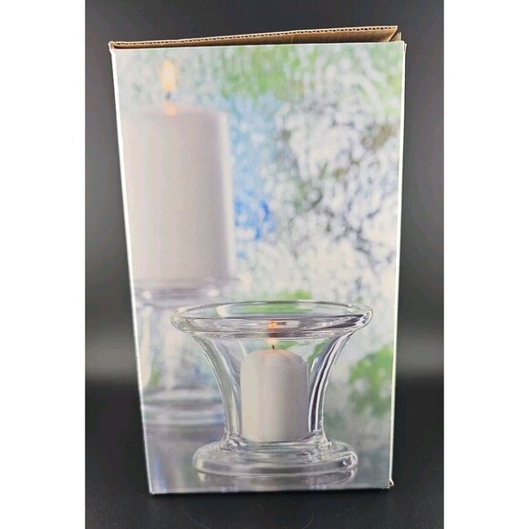 Colony Ambiance Votive & Pillar Round Clear Glass Candleholder Set With Candle - Picture 14 of 14